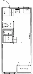 フラット桃山【1階】の間取り