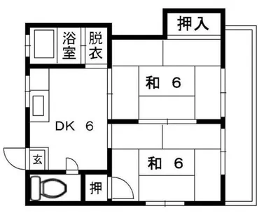 コーポ信国【201号室】の間取り