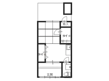 京都府京都市南区東九条西札辻町【テラスハウス】の間取り