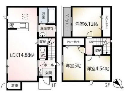 福岡県北九州市門司区寺内2丁目【一戸建】の間取り