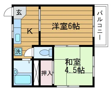 大阪府吹田市山手町4丁目【アパート】の間取り