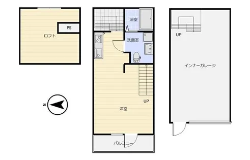 ガレージハウス青葉【1階】の間取り