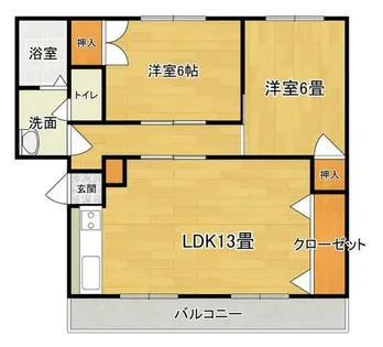 グリーンコーポ八ツ並【105号室】の間取り