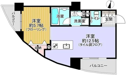 モモビル【603号室】の間取り