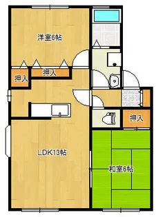 クルム新門司C棟【110号室】の間取り
