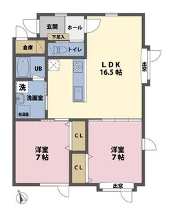 コモドハイツⅡ【201号室】の間取り