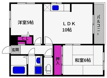 兵庫県神戸市東灘区御影山手2丁目【アパート】の間取り
