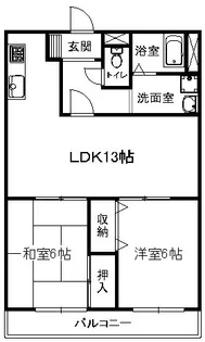 大阪府箕面市半町2丁目【マンション】の間取り
