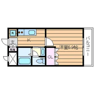 大阪府吹田市南清和園町【マンション】の間取り