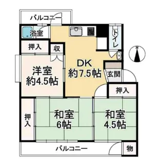 浅香山パンション第一【1階】の間取り