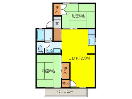 ローゼンハイムC【2階】の間取り