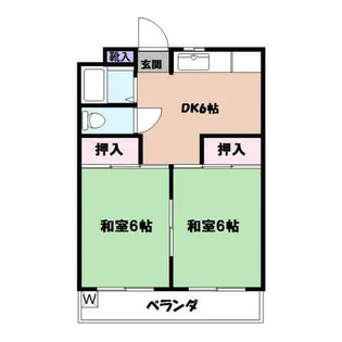 愛知県安城市安城町広美【アパート】の間取り