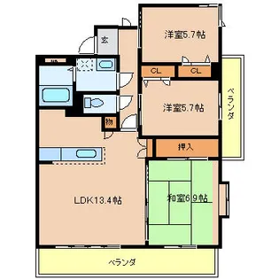 イムザックコート【201号室】の間取り