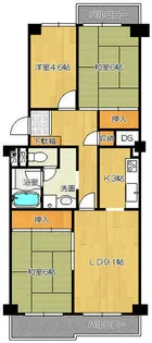 寝屋川東ファミリータウン東二番館【207号室】の間取り