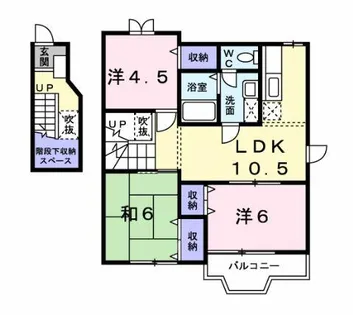 グラン・ソレイユB【2階】の間取り