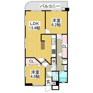ふぁみーゆ泉佐野弐番館【13階】の間取り