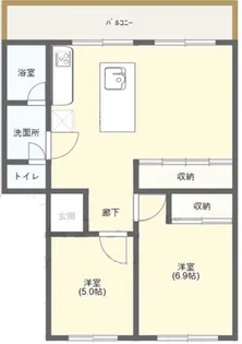 清滝マンション【202号室】の間取り