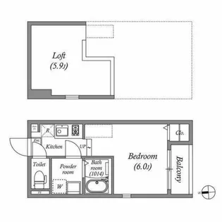 1Rの間取り画像