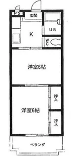 マンションツツジ【2-D号室】の間取り
