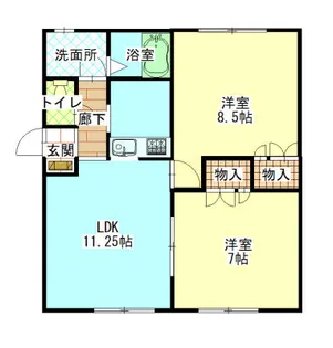 オレンジハイツⅡ【201号室】の間取り