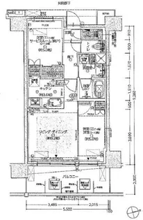 レーベン姫路本町【404号室】の間取り