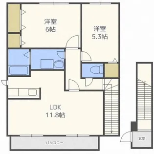 ヒルトップガーデン【102号室】の間取り