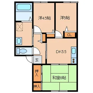 グリーンハイツ【2階】の間取り