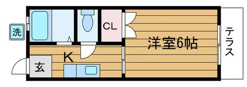 大阪府吹田市岸部南2丁目【アパート】の間取り
