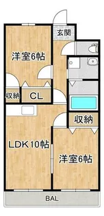 福岡県築上郡吉富町大字楡生【マンション】の間取り