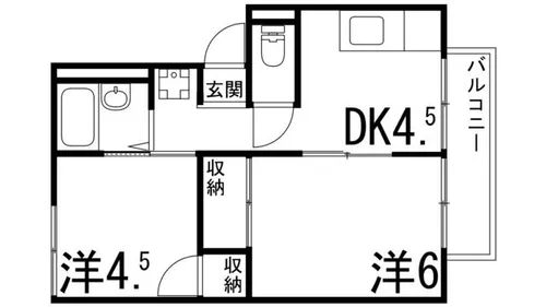 兵庫県姫路市梅ケ枝町【アパート】の間取り