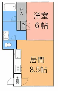 北海道余市郡余市町大川町19丁目【アパート】の間取り