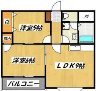 レジデンシャル門司港【202号室】の間取り