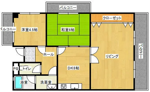 福岡県北九州市門司区下二十町【マンション】の間取り