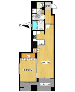 リーガル京都烏丸御池【8階】の間取り