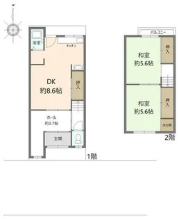 京都府京都市伏見区石田大受町【一戸建】の間取り