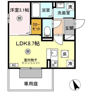 福岡県築上郡吉富町大字広津【アパート】の間取り