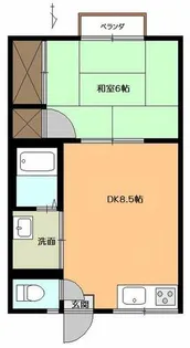 コーポ岡【2-A号室】の間取り