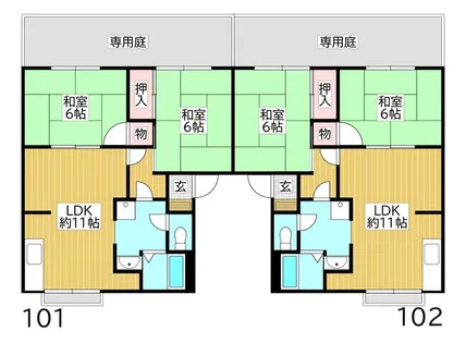 エクセル貝塚【1階】の間取り