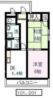 愛知県岡崎市不吹町【アパート】の間取り