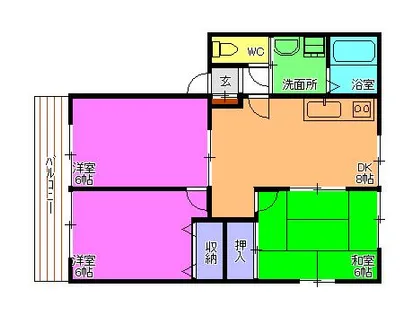 サンガーデンⅡ【2階】の間取り