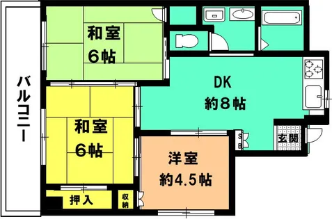 兵庫県神戸市灘区福住通3丁目【マンション】の間取り