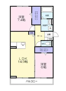 愛知県豊橋市南栄町字空池【アパート】の間取り