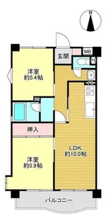 リブレM社台【2D号室】の間取り