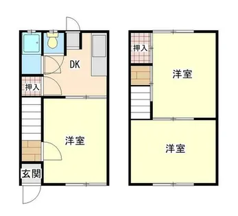 兵庫県加古川市尾上町安田【テラスハウス】の間取り