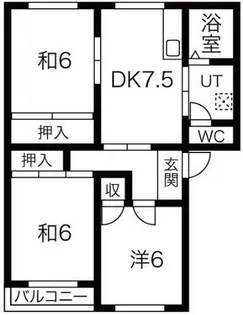 グレース矢作【102号室】の間取り