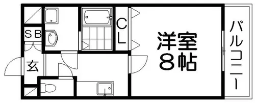 フローラ大垣内【203号室】の間取り