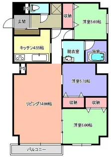 サンヴェール中央【2階】の間取り