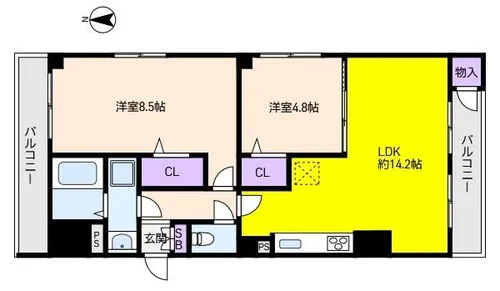 Enzzo kuriyama(エンゾクリヤマ)【3階】の間取り