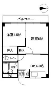 ルピナスかつらぎB棟【302号室】の間取り