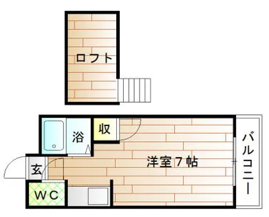 パークサイド赤間【202号室】の間取り